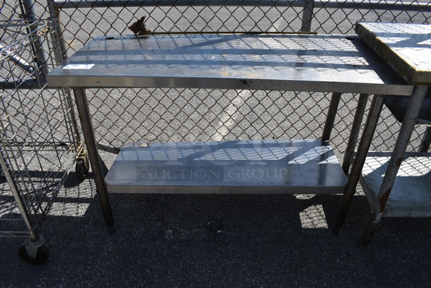 Stainless Steel Table w/ Metal Under Shelf. 48x21x31.5