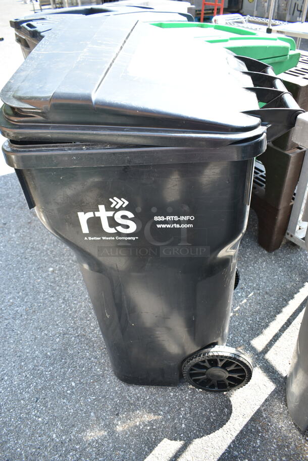 3 Poly Outdoor Trash Cans. 24x28x44, 27x31x43, 26x31x32. 3 Times Your Bid! - Image 4 of 11