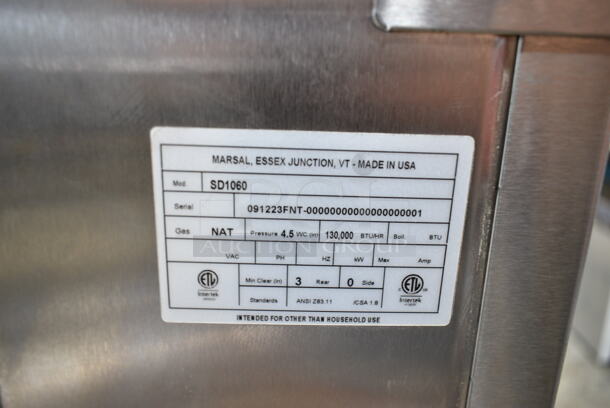 2 Marsal and Sons SD1060 Stainless Steel Commercial Natural Gas Powered Single Deck Pizza Oven on Metal Legs w/ Cooking Stones. 2 Times Your Bid! - Image 9 of 10