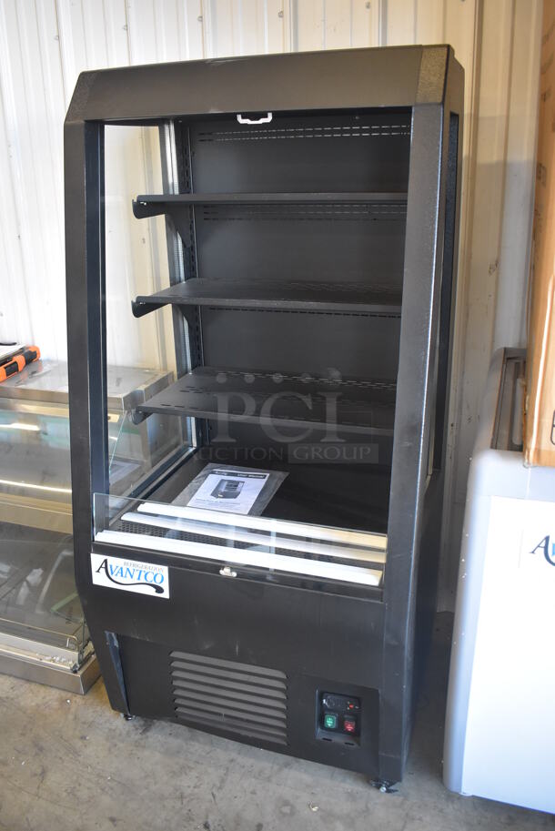 BRAND NEW SCRATCH AND DENT! Avantco 189BMAC26HC Metal Commercial Open Grab N Go Merchandiser on Commercial Casters. 110-120 Volts, 1 Phase. 28x26x59.5. Tested and Working! - Image 6 of 11
