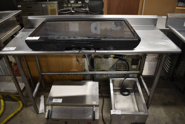 Stainless Steel Commercial Table w/ Back Splash. 60x24x40 - Image 1 of 3