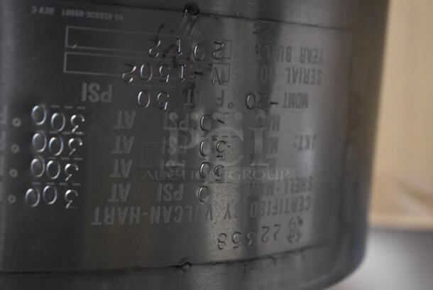 2012 Vulcan Hart Stainless Steel Commercial Countertop Electric Powered Tilting Kettle on Stand. 30x26x57 - Image 11 of 11