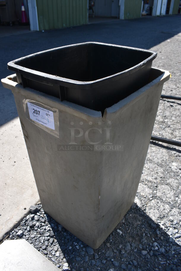 2 Various Poly Trash Cans. 12x15.5x22.5, 14.5x15.5x23.5. 2 Times Your Bid! - Image 2 of 4