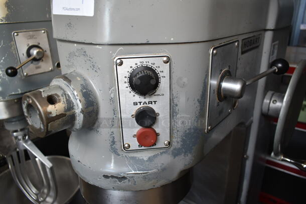Hobart H-600T Metal Commercial Floor Style 60 Quart Planetary Dough Mixer w/ Stainless Steel Mixing Bowl and Paddle Attachment. 208 Volts, 3 Phase.  - Image 6 of 9