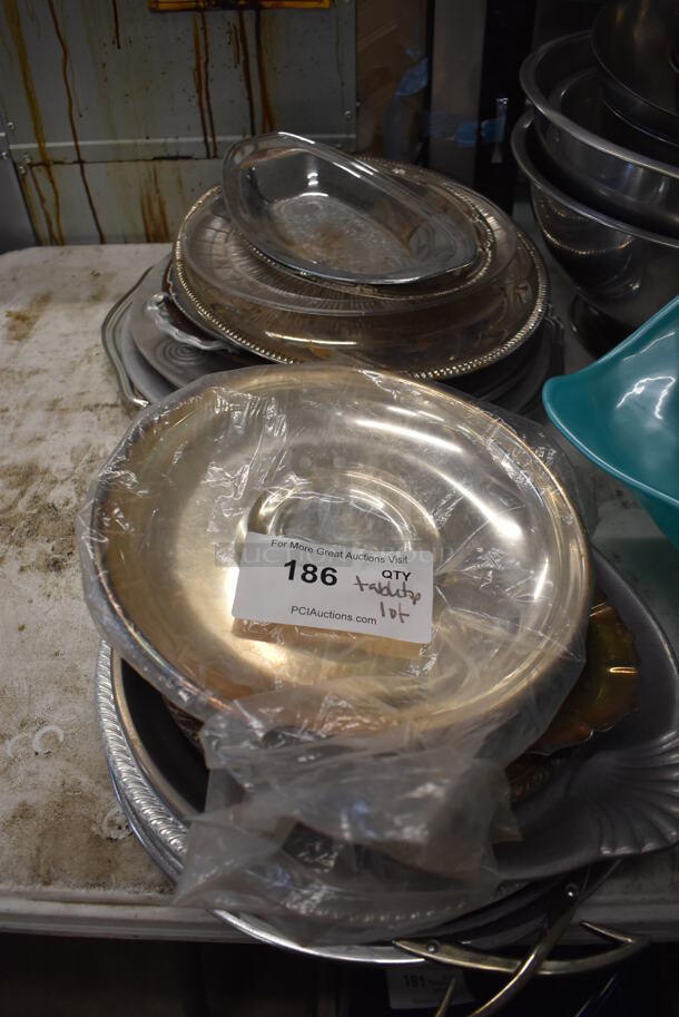 ALL ONE MONEY! Lot of Items on Tabletop Including Ceramic Plates, Glasses, Whisk Attachment and Metal Bowls. - Image 2 of 8