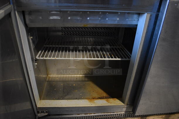 Fagor Model FST-48-12 Stainless Steel Commercial Sandwich Salad Prep Table Bain Marie Mega Top on Commercial Casters. 115 Volts, 1 Phase. 48x30x43. Tested and Working! - Image 7 of 8