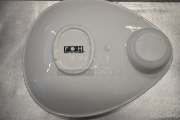 6 Front of House White Ceramic Plate. 6 Times Your Bid!  - Image 2 of 2