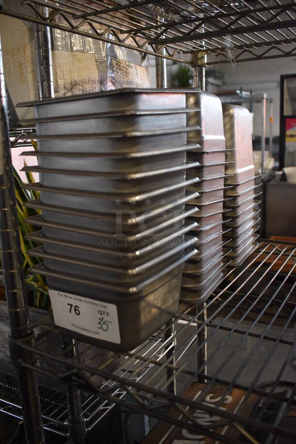 35 Stainless Steel 1/6 Size Drop In Bins. 1/6x4. 35 Times Your Bid! - Image 2 of 5