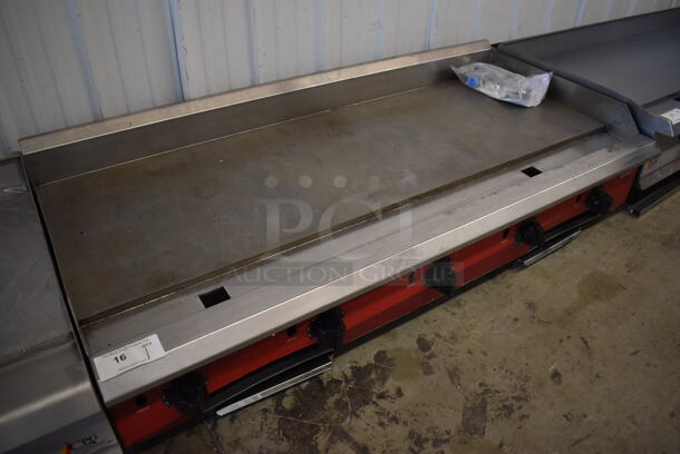 Avantco Stainless Steel Commercial Countertop Gas Powered Flat Top Griddle w/ Thermostatic Controls. Unit Can Be Either Natural or Propane Gas. 60x30x16 - Image 2 of 6