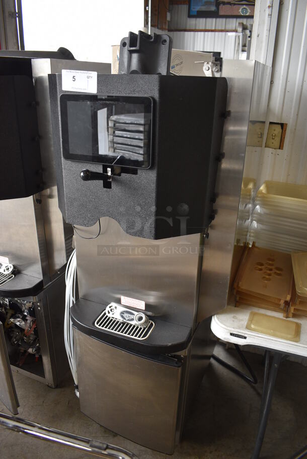 2017 Taylor Model C709-27 Stainless Steel Commercial Air Cooled Single Flavor Soft Serve Ice Cream Machine w/ Taylor Model C20100-WFB 10 Head Flavor Blast and Color Touch Panel for Flavor Burst on Commercial Casters. 208-230 Volts, 1 Phase. 23x33x61 - Image 2 of 10