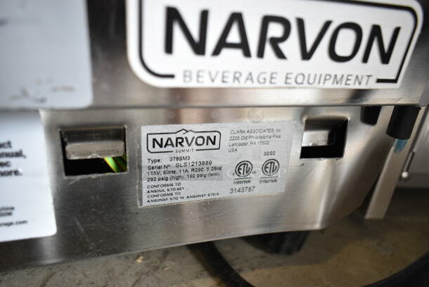 BRAND NEW SCRATCH AND DENT! Narvon SM3 Stainless Steel Commercial Triple 3 Gallon Pourover Granita / Slushy / Frozen Beverage Dispenser. Has Different Lids Than Gallery. 115 Volts, 1 Phase. Tested and Working! - Image 10 of 10
