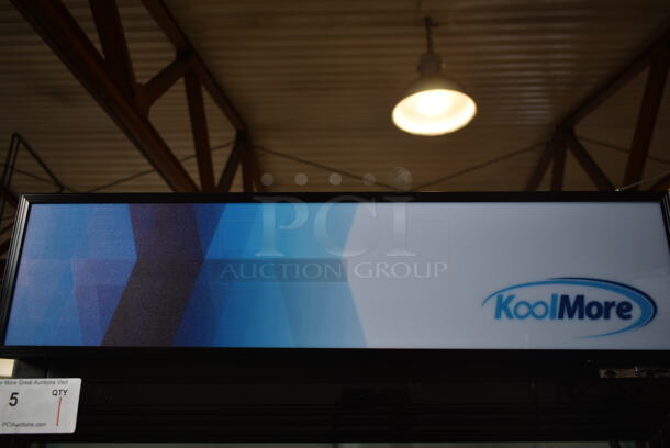 BRAND NEW SCRATCH AND DENT! 2023 KoolMore MDR-1GD-23C Metal Commercial Single Door Reach In Cooler Merchandiser w/ Poly Coated Racks on Commercial Casters. 115 Volts, 1 Phase. Tested and Working! - Image 2 of 7