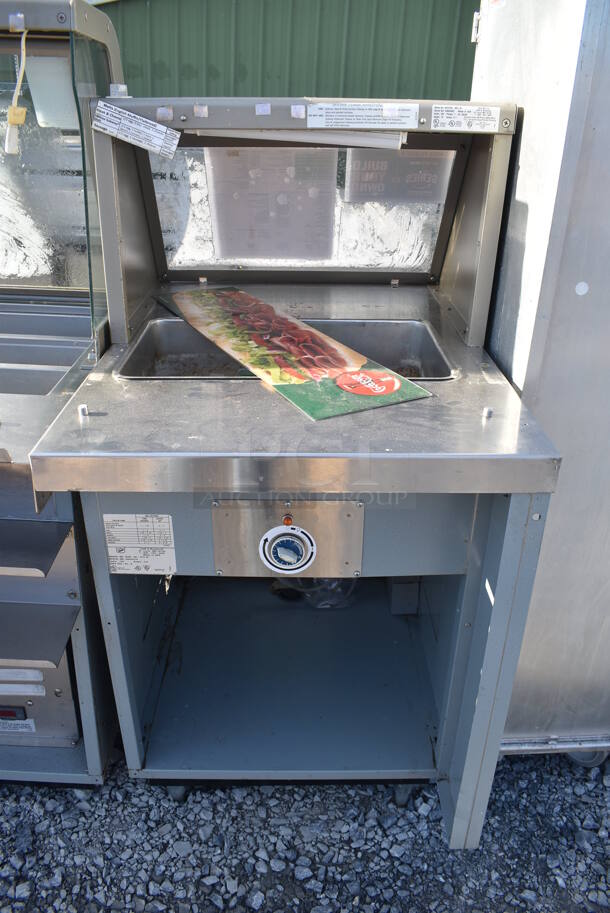 Duke SUB-HF-R25 M Stainless Steel Commercial Subway Make Line Soup Warming Station w/ Lowering Sneeze Guard. 120 Volts, 1 Phase. 25x34x52 - Image 4 of 5