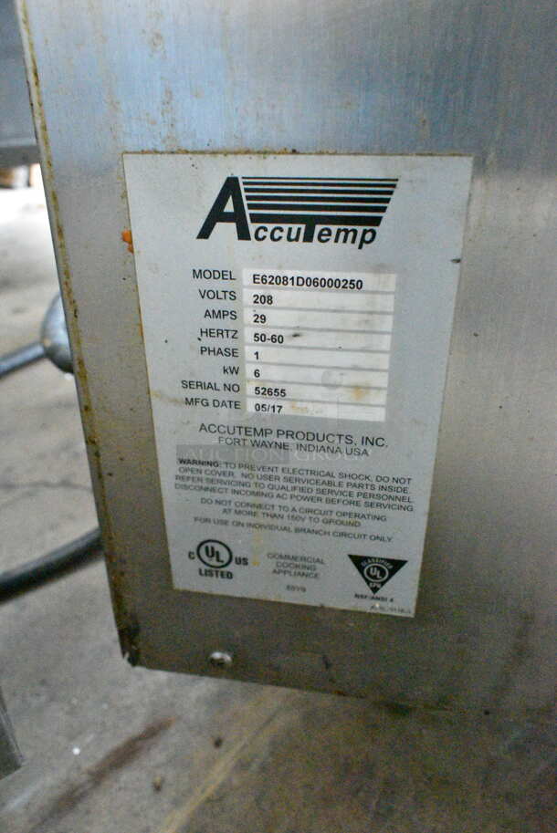 AccuTemp E62081D060000250 Stainless Steel Commercial Single Deck Electric Powered Steam Cabinet. 208 Volts, 1 Phase.  - Image 8 of 8