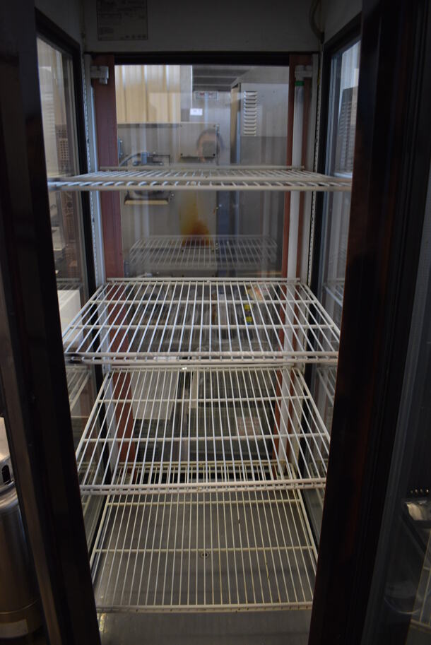 True G4SM-23PT Metal Commercial Single Door Pass Through Reach In Cooler Merchandiser w/ Poly Coated Racks. 115 Volts, 1 Phase. 27x33x79. Tested and Powers On But Does Not Get Cold - Image 3 of 7