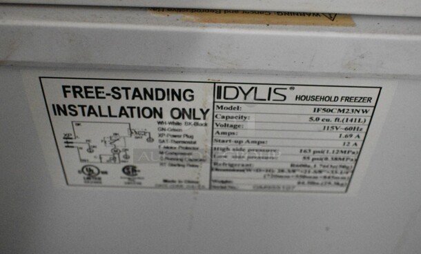 Idylis IF50CM23NW Metal Chest Freezer. 115 Volts, 1 Phase. Tested and Working! - Image 4 of 4