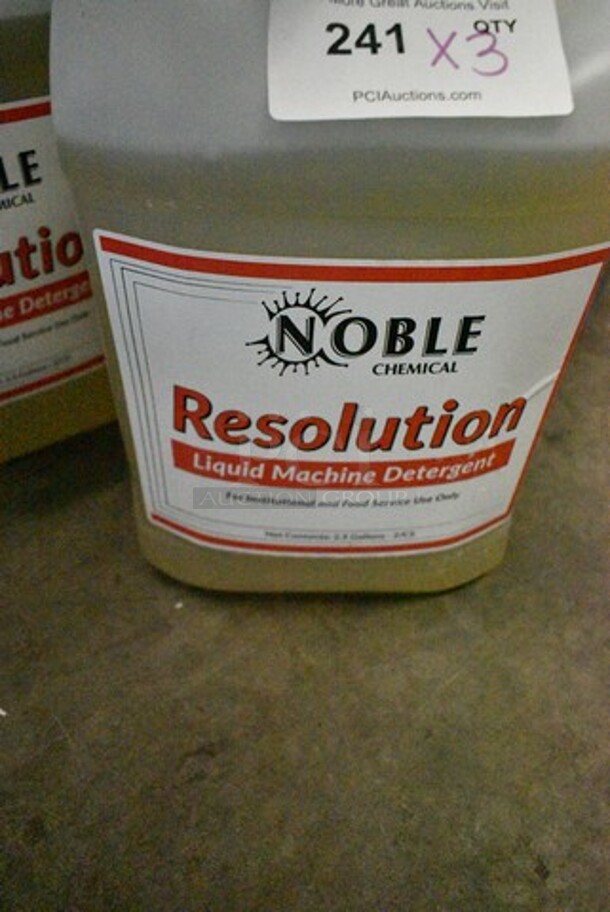 3 BRAND NEW SCRATCH AND DENT! Noble 147RESOLUTN Resolution Liquid Machine Detergent Jugs. 3 Times Your Bid! - Image 3 of 6