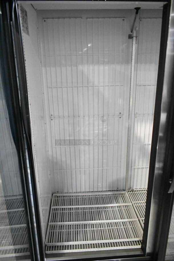 2017 True GDM-49F-HC Metal Commercial 2 Door Reach In Freezer Merchandiser w/ Poly Coated Racks on Commercial Casters. 115/208-230 Volts, 1 Phase.  - Image 3 of 6