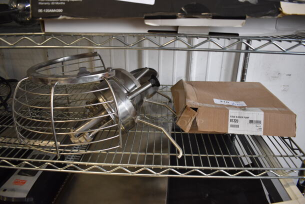 ALL ONE MONEY! Lot of Metal Bowl Guard for Mixer and Server Pump Parts Including 3 Pumps - Image 1 of 9