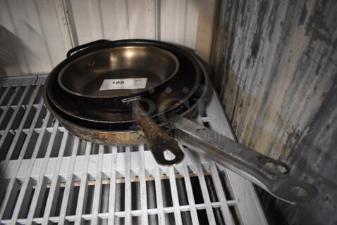 3 Various Metal Skillets. Includes 18x10x2. 3 Times Your Bid!