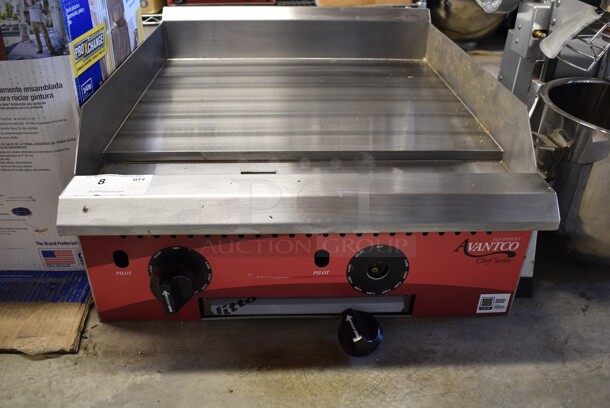 BRAND NEW SCRATCH AND DENT! 2023 Avantco 177CAG24TG Stainless Steel Commercial Countertop Natural Gas Powered Flat Top Griddle. 35,000 BTU.  - Image 2 of 5