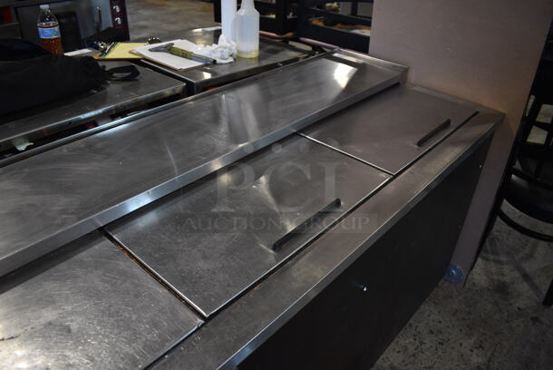 Beverage Air Model DW94-B Stainless Steel Commercial Back Bar Bottle Cooler w/ 4 Sliding Lids. 115 Volts, 1 Phase. 95x27x34. Tested and Powers On But Does Not Get Cold - Image 4 of 10
