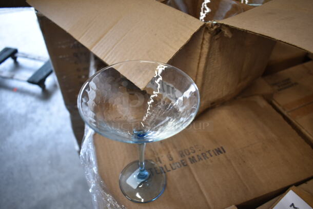 71 BRAND NEW Boxes of 6 Ice Blue 7BB72 B Martini Glasses. Total of 426 Glasses. 71 Times Your Bid! - Image 5 of 5