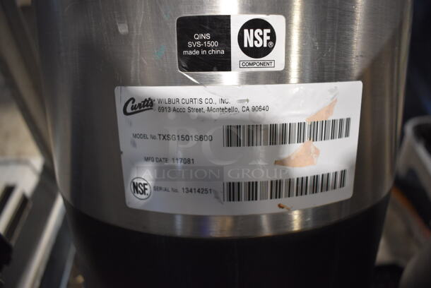 2 Curtis TXSG1501S600 Stainless Steel Coffee Urn Dispenser. 9x14x23. 2 Times Your Bid! - Image 5 of 6