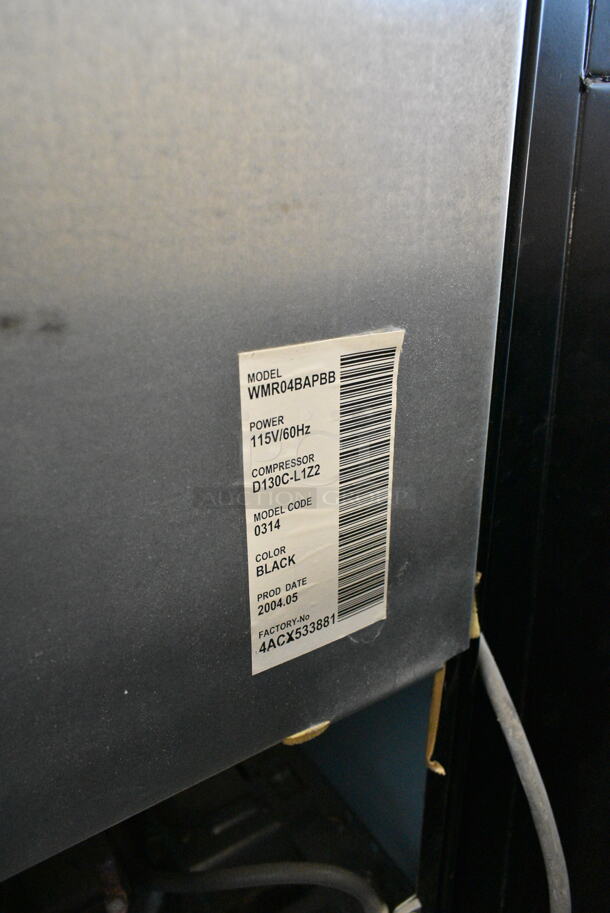 General Electric GE WMR04BAPBB Mini Cooler. 115 Volts, 1 Phase. Cannot Test Due To Cut Power Cord - Image 4 of 4