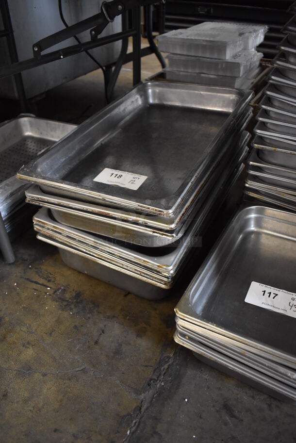 12 Stainless Steel Full Size Drop In Bins. 1/1x2. 12 Times Your Bid! - Image 3 of 4