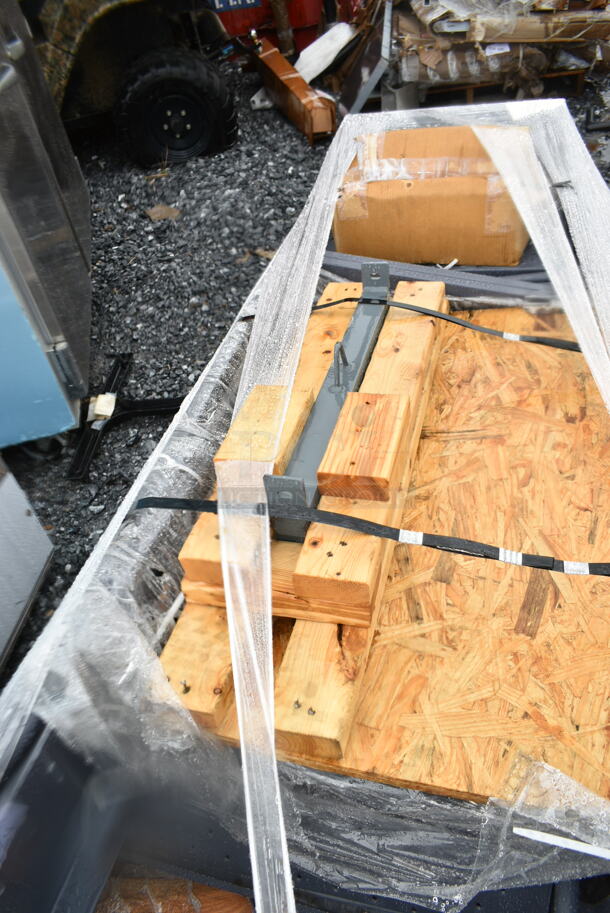 BRAND NEW SCRATCH AND DENT! Ballymore CL-9-14 Perforated 9-Step Heavy-Duty Steel Rolling Cantilever Ladder with 90" Platform Height, 14" Overhang, and 87" Vertical Clearance, May Be Missing Pieces.  - Image 3 of 5