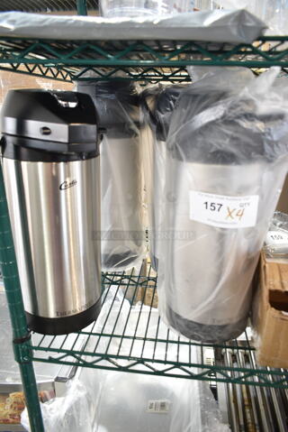 4 BRAND NEW SCRATCH AND DENT! Choice QINS Stainless Steel Air Pots. 4 Times Your Bid! 