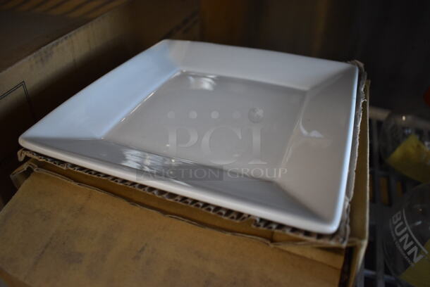 2 Boxes of 6 BRAND NEW! White Ceramic Plates. 8.5x8.5x1. 2 Times Your Bid! - Image 5 of 6