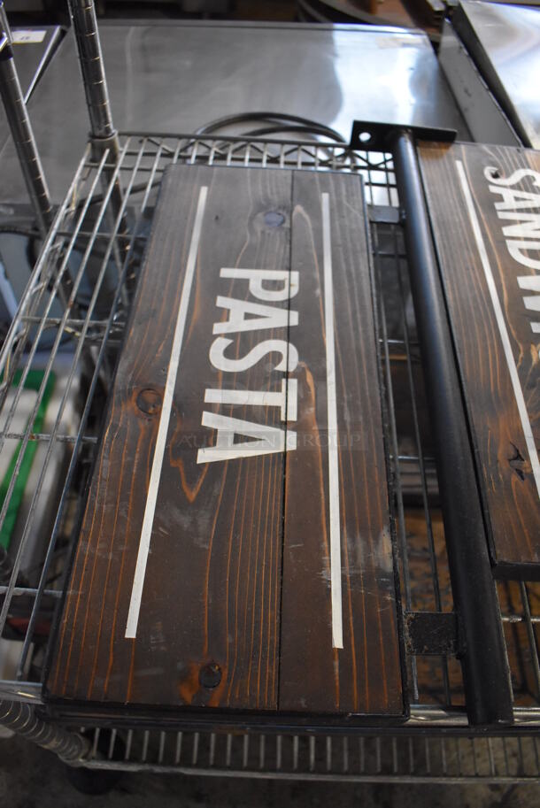 ALL ONE MONEY! Tier Lot of 4 Wooden and Metal Signs; Grain Bowls, Salads, Sandwiches and Pasta - Image 8 of 8