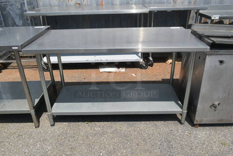 Stainless Steel Commercial Table w/ Metal Under Shelf.