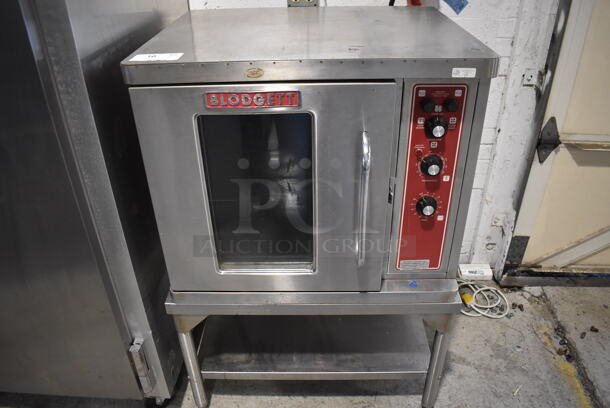 Blodgett CTB-1 Stainless Steel Commercial Electric Powered Half Size Convection Oven w/ View Through Door and Thermostatic Controls on Equipment Stand. 208-240 Volts, 1 Phase. 30x26x45 - Image 2 of 8