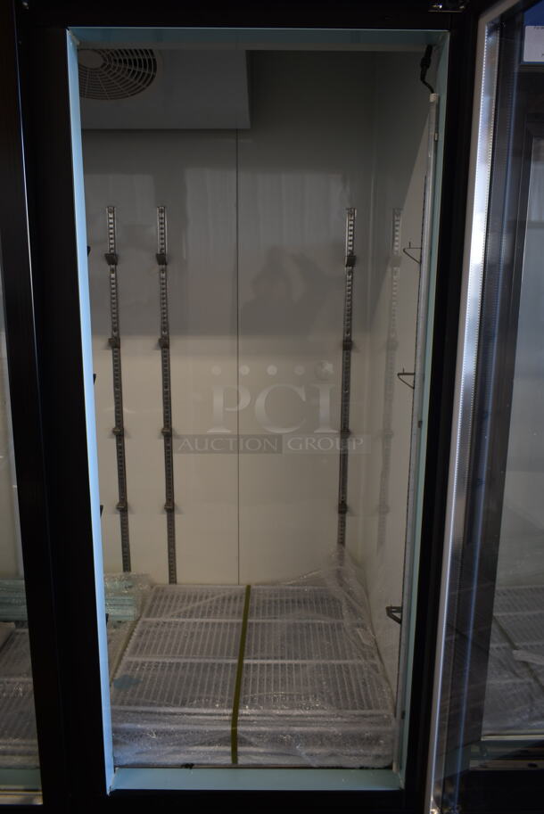 BRAND NEW SCRATCH AND DENT! 2023 KoolMore MDR-3GD Metal Commercial 3 Door Reach In Cooler Merchandiser w/ Poly Coated Racks. 115 Volts, 1 Phase. Tested and Working! - Image 10 of 10