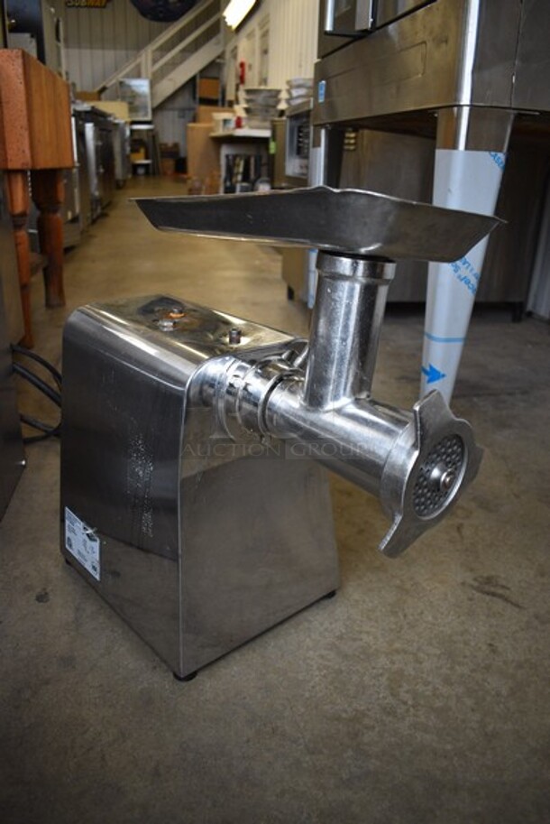 Vollrath Model MIN0022 Stainless Steel Commercial Countertop Electric Powered Meat Grinder w/ Tray. 110 Volts, 1 Phase. 10.5x20x20.5. Tested and Powers On But Parts Do Not Move - Image 6 of 7