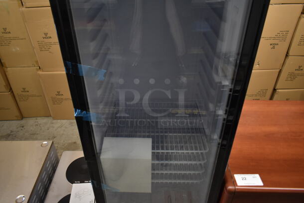 BRAND NEW SCRATCH AND DENT! KoolMore MDR-9CP Metal Commercial Single Door Reach In Cooler Merchandiser w/ Poly Coated Racks. 115 Volts, 1 Phase. Tested and Working! - Image 3 of 4