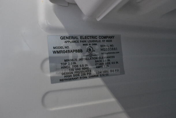 General Electric GE WMR04BAPBBB Mini Cooler. 115 Volts, 1 Phase. Tested and Working! - Image 7 of 7