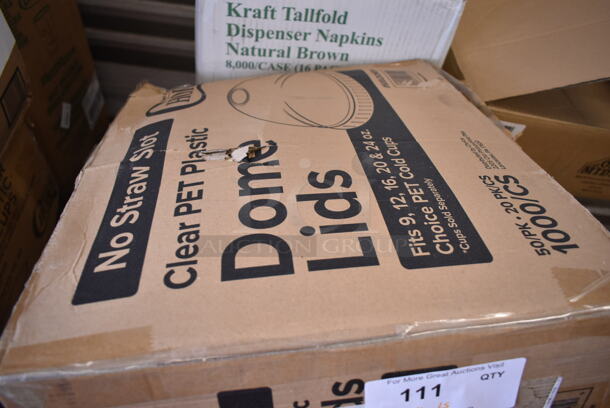 PALLET LOT of 15 BRAND NEW Boxes Including 147RIC3015231 Seko RIC0152313 Front Cover for WareDose Dosing Systems, 2 Box 130APPFRK5CL Visions 5" Clear Plastic Tasting Fork - 500/Box, Kraft Tallfold Dispenser Napkins, Olde Midway Hot Dog Roller Cover, Cambro 35CLRHP150 H-Pan™ 1/3 Size Amber High Heat Plastic Colander Pan - 5" Deep, 5001TPJ Lavex 1-Ply Jumbo 1400' Toilet Paper Roll with 9" Diameter - 12/Case, 128HD12COMBO ChoiceHD 12 oz. Microwavable Translucent Plastic Deli Container and Lid Combo Pack - 240/Case, 2 Box 50020W Choice 20 oz. White Poly Paper Hot Cup - 600/Case, 129MCR24B Choice 24 oz. Black Round Microwavable Heavy Weight Container with Lid 7 1/4" - 150/Case. 15 Times Your Bid! - Image 11 of 12
