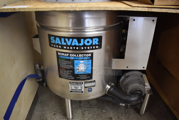 BRAND NEW! Salvajor S914 Stainless Steel Commercial Floor Style Food Waste Disposal Scrap Collector. 115/208-230 Volts, 1/3 Phase. Tested and Working! - Image 2 of 11