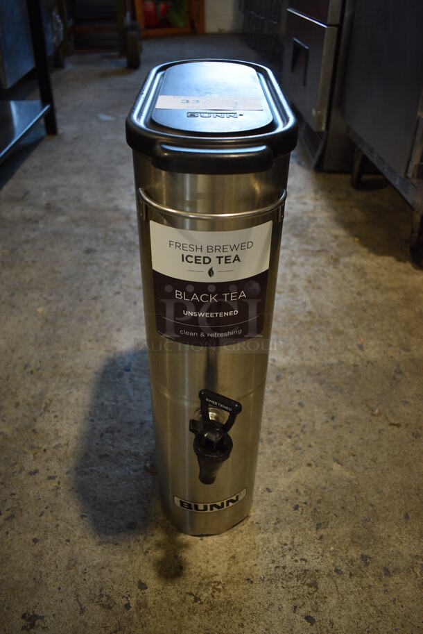 Bunn Model TDO-N-3.5 Stainless Steel Beverage Holder Dispenser. 6x16x22
