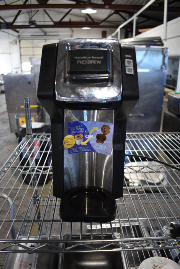 Hamilton Beach A122 FlexBrew Metal Countertop Single Cup Coffee Machine. 120 Volts, 1 Phase. 7x10x13 - Image 1 of 4