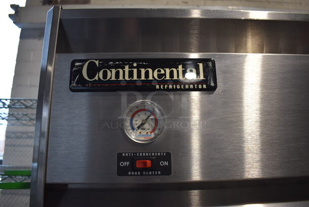 Continental 2RE Stainless Steel Commercial 2 Door Reach In Cooler on Commercial Casters. 115 Volts, 1 Phase. 54x36x82. Tested and Powers On But Does Not Get Cold - Image 4 of 7