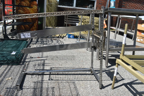 Metro Style Shelf Unit, Missing Pieces. BUYER MUST DISMANTLE. PCI CANNOT DISMANTLE FOR SHIPPING. PLEASE CONSIDER FREIGHT CHARGES.