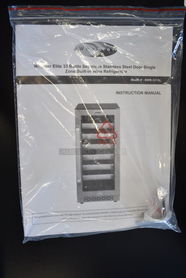 BRAND NEW SCRATCH AND DENT! Whynter BWR-331SL Elite 33 Bottle Seamless Stainless Steel Door Single Zone Built-in Wine Refrigerator Merchandiser. 115 Volt, 1 Phase. Tested and Working! - Image 4 of 5