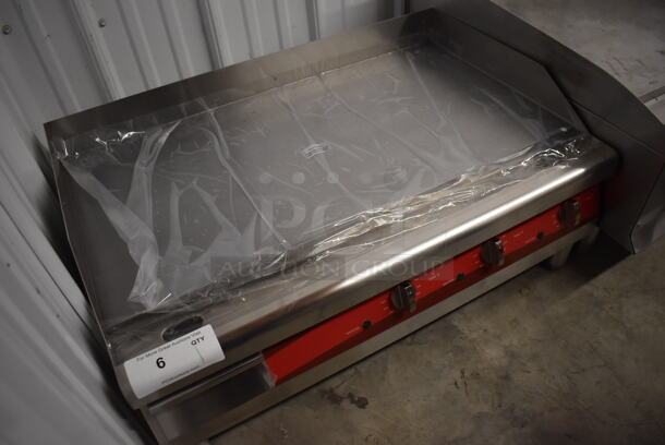 BRAND NEW! Avantco 177EG30N Stainless Steel Commercial Countertop Electric  Powered Flat Top Griddle with Manual Controls. 208/240 Volts. 30x20x13. Tested and Working! - Image 3 of 6