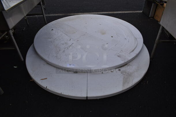 2 Round Folding Tables. Includes 72". 2 Times Your Bid! - Image 1 of 3