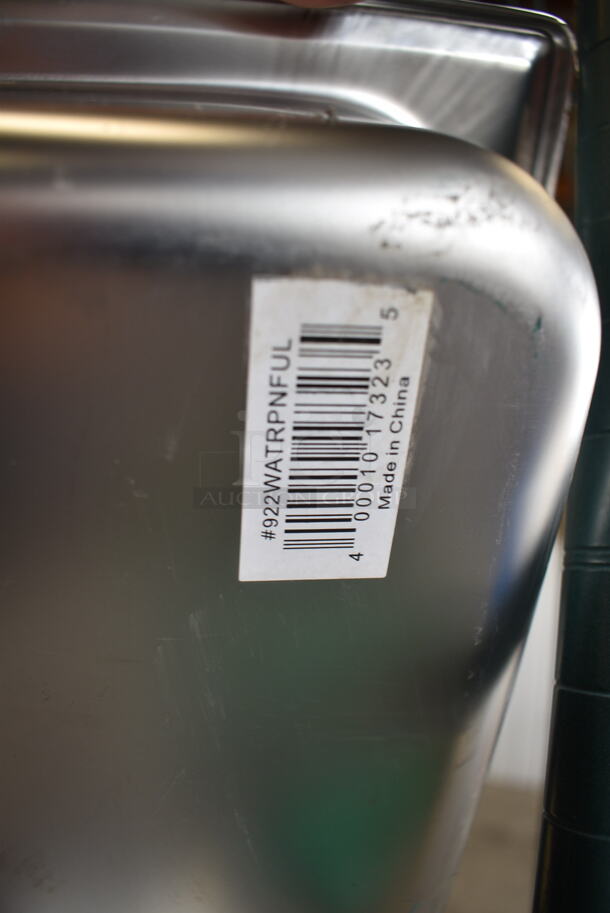 5 BRAND NEW SCRATCH AND DENT! Items; 4 922WATRPNFUL Stainless Steel Choice 4" Deep Full Size Water Pans and 1 Choice 407BUNFULL Full Size Baking Pan. 5 Times Your Bid!  - Image 4 of 6